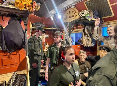 Курсанты в ЛНР встретили интерактивный Поезд Победы