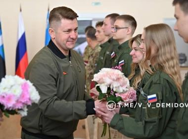 Мэр Белгорода встретился с курсантами Центра «ВОИН»