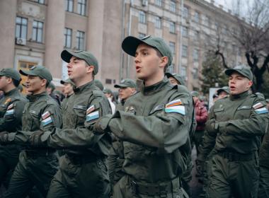 Курсанты Центра «ВОИН» готовятся к параду Победы!